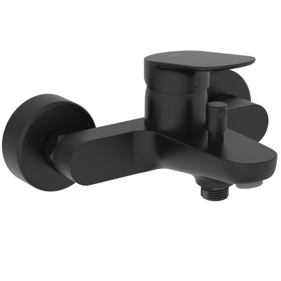 Ideal Standard Ceralife O, Επίτοιχη μπαταρία Λουτρού, αναμικτική, Κορμός, Silk Black