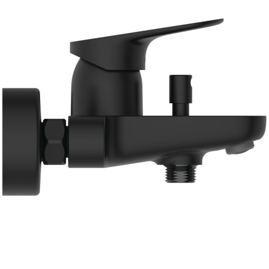 Ideal Standard Ceralife O, Επίτοιχη μπαταρία Λουτρού, αναμικτική, Κορμός, Silk Black