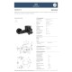 Ideal Standard Ceralife O, Επίτοιχη μπαταρία Λουτρού, αναμικτική, Κορμός, Silk Black