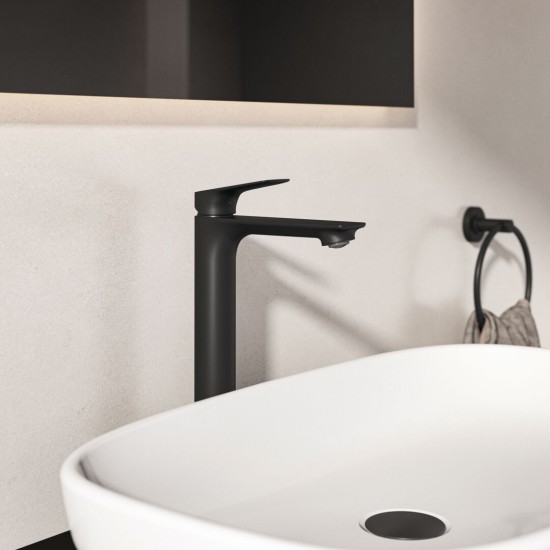 Ideal Standard Ceralife C, Μπαταρία νιπτήρα ελεύθερης τοποθέτησης H240 mm, χωρίς βαλβίδα, Silk Black