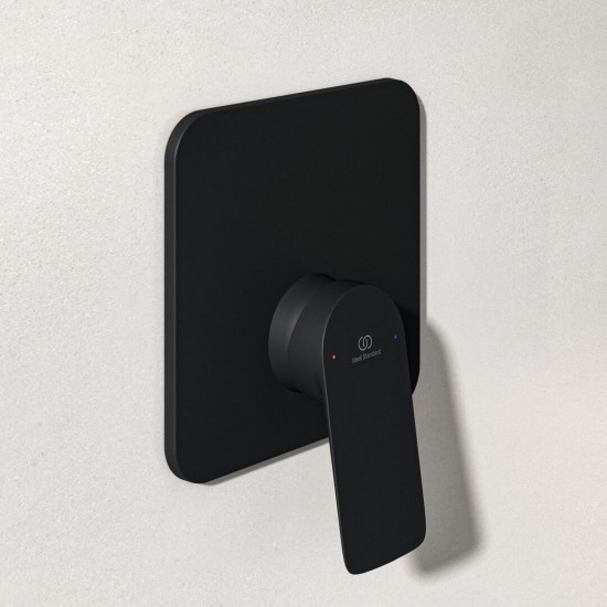 Ideal Ceralife C Εντοιχιζόμενη μπαταρία ντους, 1 παροχής (Kit 1 & Kit 2), αναμικτική Silk Black