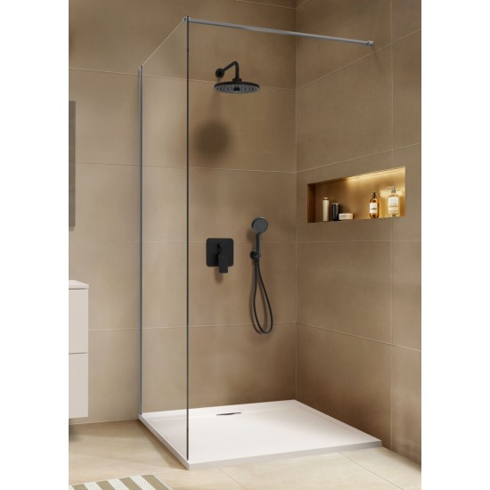 Ideal Ceralife C, Εντοιχιζόμενη μπαταρία λουτρού, 2 παροχών (Kit 1 & Kit 2), αναμικτική, Silk Black