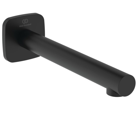 Ideal Standard Ceralife C, Επιτοιχη Εκροη 21cm, Black Matt