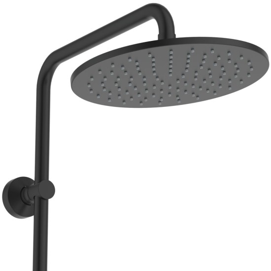Ideal Standard IdealRain, Βέργα Ντους 2 Εξόδων με Κεφαλή, Σπιράλ Τηλέφωνο, Matt Black