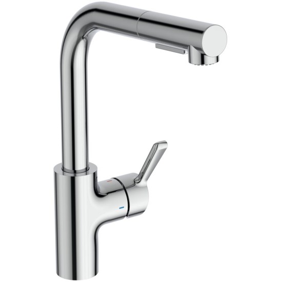 Ideal Standard Ceralife, Μπαταρία κουζίνας, 2 λειτουργιών, με αποσπώμενο ντουσάκι, χρωμέ