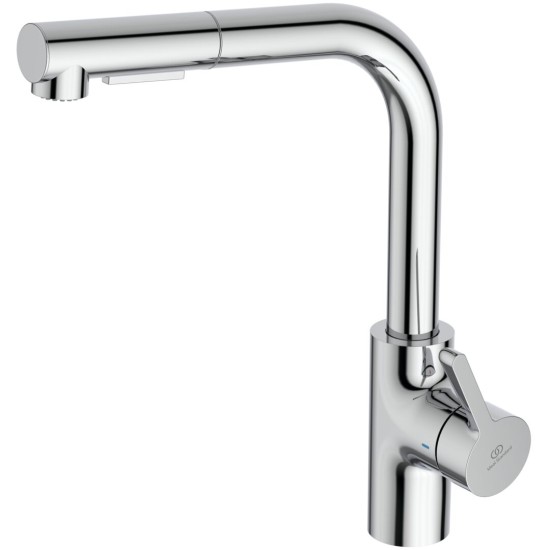 Ideal Standard Ceralife, Μπαταρία κουζίνας, 2 λειτουργιών, με αποσπώμενο ντουσάκι, χρωμέ