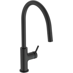 Ideal Standard Ceraline Nuovo, Μπαταρία κουζίνας, 1 λειτουργίας, με αποσπώμενο ντουσάκι, Matt Black