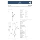 Ideal Standard IdealRain, Βέργα 60 cm, τηλέφωνο 1 λειτουργίας, σπιράλ 175 cm, Χρωμέ