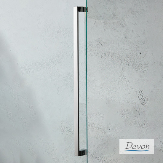 Devon Breeze Slider 150 (147-151cm), Clear, Clean Glass, Chrome Devon Breeze Slider 150 (147-151cm), Clear, Clean Glass, Chrome