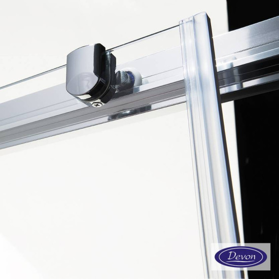 Devon Flow, Corner Entry 100x100cm, Clear, Clean Glass