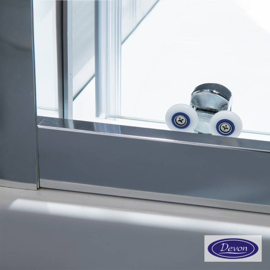 Devon Flow, Corner Entry 100x100cm, Clear, Clean Glass