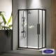 Devon Flow Corner Entry, Διαχωριστικό Ντουζιέρας, Black Matt Clean Glass 120x120cm