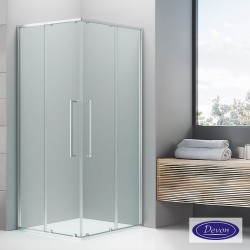 Devon Elli Corner Entry 120x70 (117,5-119 X 67,5-69 Εκ.) Clean-Glass Chrome