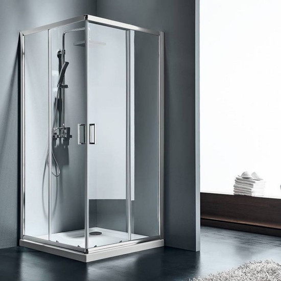 Starlet, Καμπίνα γωνιακής εισόδου 90cm  (87-89cm), ClearΧρωμέ