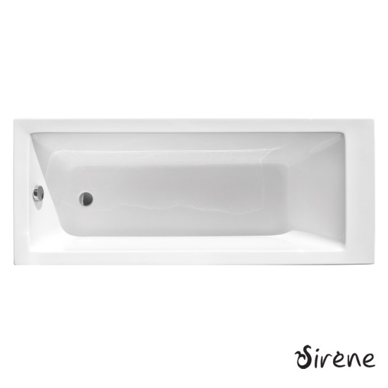Sirene Cubic 170x75cm, Μπανιέρα Υδρομασαζ 0,88hp, Λευκή