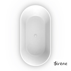 Sirene Cusco, Μπανιέρα Ελεύθερης Τοποθέτησης 165x85cm, Λευκή Ματ