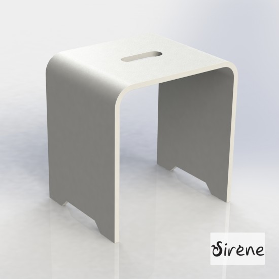 Sirene Design, Κάθισμα Γενικής Χρήσης 38x38x31cm, White Matt