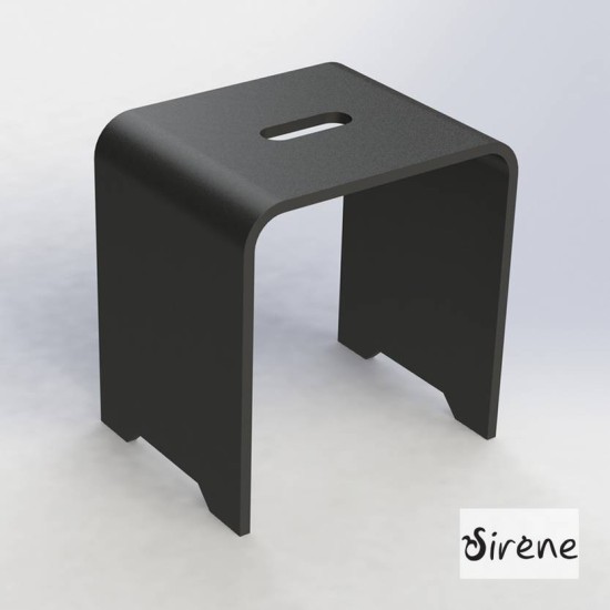 Sirene Design, Κάθισμα Γενικής Χρήσης 38x38x31cm, Black Matt