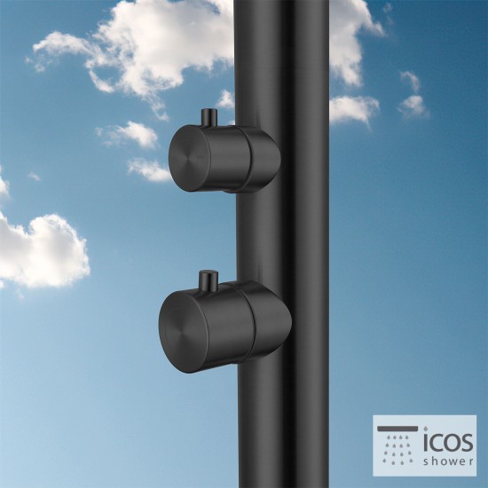 Icos Shower Dona, Επιδαπέδια Στήλη 2 Εξόδων, Inox