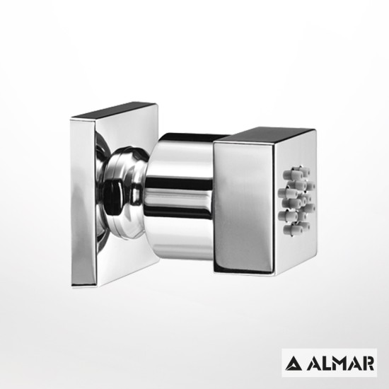 Almar, Επίτοιχο jet 4,2x4,2cm με περιστρεφόμενη κλείδωση, Χρωμέ