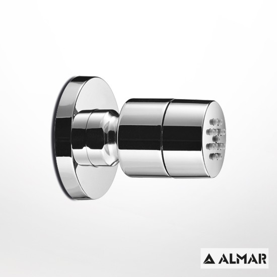 Almar Jet Round, Επίτοιχο Jet Φ5cm με Περιστρεφόμενη Κλείδωση, Χρωμέ