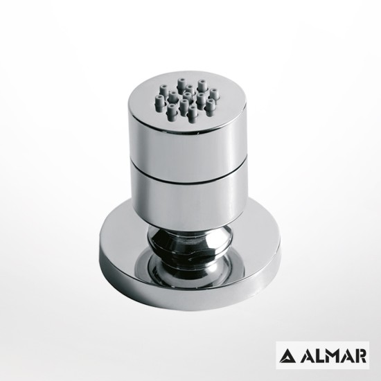 Almar Jet Round, Επίτοιχο Jet Φ5cm με Περιστρεφόμενη Κλείδωση, Χρωμέ