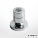 Almar Jet Round, Επίτοιχο Jet Φ5cm με Περιστρεφόμενη Κλείδωση, Χρωμέ