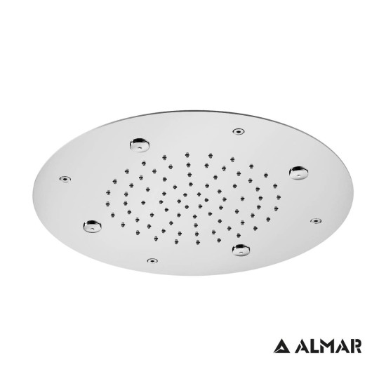 Almar Tempation Mist, Κεφαλή ντους εντοιχισμού οροφής Φ38cm, Inox Chrome