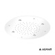 Almar Tempation Mist, Κεφαλή ντους εντοιχισμού οροφής Φ38cm, Inox White Matt
