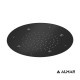Almar Tempation Mist, Κεφαλή ντους εντοιχισμού οροφής Φ38cm, Inox Black Brushed