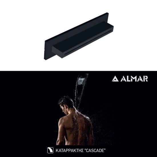 Almar Καταρράκτης XL 34,6X8cm, Inox, Black Matt