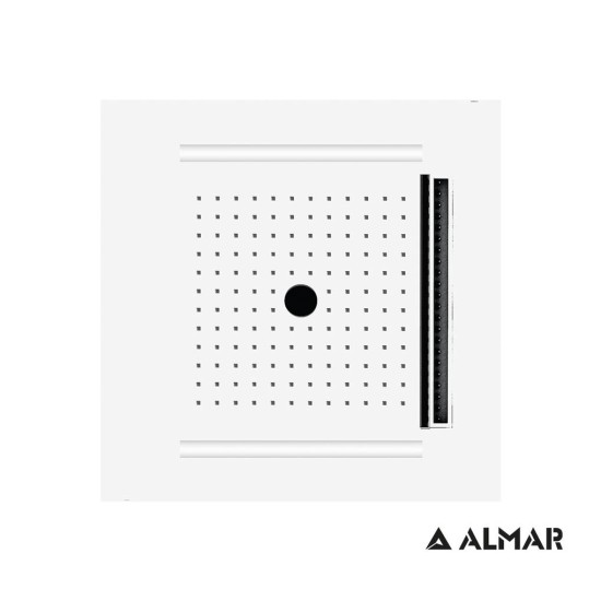 Almar Temotion Κεφαλή Οροφής με Χρωματοθεραπεία 50x50 (E044302) Inox White Matt