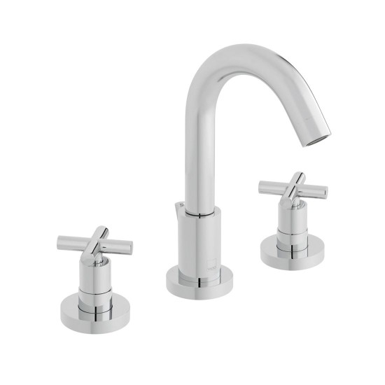 Vado Elements, Μπαταρία Νιπτήρος 3ων Οπών, με Βαλβίδα Pop-Up, Χρωμέ