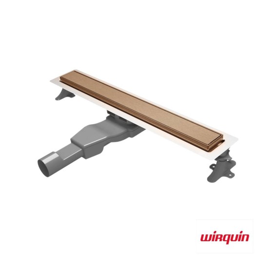 Wirquin Flat Linear 60cm, Κανάλι Ντούζ, Inox PVD Rose - Gold