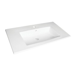 Fayans Linea, Νιπτήρας επίπλου 65x43cm, Λευκός Fayans Linea, Νιπτήρας επίπλου 65x43cm, Λευκός