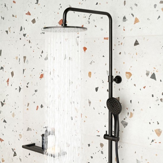 Vado, Θερμοστατική Στήλη 2 Εξόδων,  Brushed Black PVD