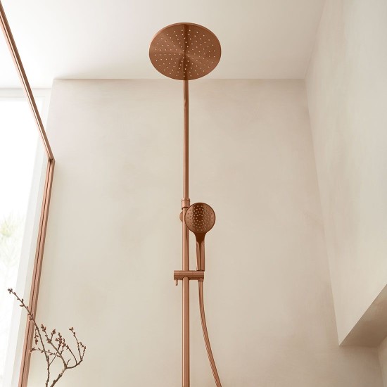 Vado, Θερμοστατική Στήλη 2 Εξόδων,  Brushed Bronze PVD