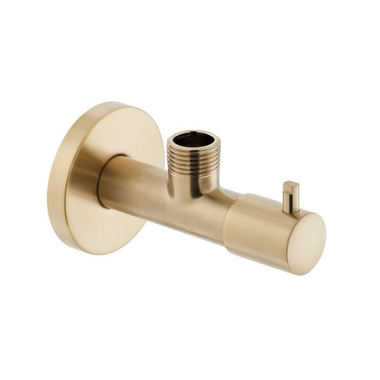 Vado, Γωνιακή Βαλβίδα 1/2" x 1/2", Brushed Gold PVD