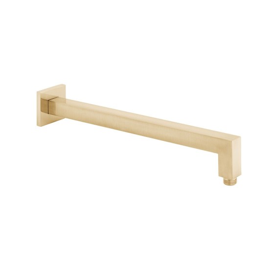 Vado, Επίτοιχος Βραχίονας (Τετράγωνος) 39cm, Brushed Gold PVD