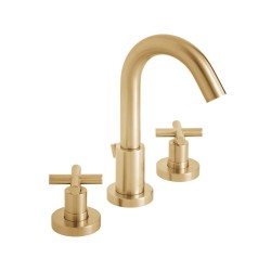 Vado Elements, Μπαταρία Νιπτήρος 3ων Οπών, με Βαλβίδα Pop-Up, Brushed Gold PVD Vado Elements, Μπαταρία Νιπτήρος 3ων Οπών, με Βαλβίδα Pop-Up, Brushed Gold PVD