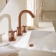 Vado Elements, Μπαταρία Νιπτήρος 3ων Οπών, με Βαλβίδα Pop-Up, Brushed Bronze PVD