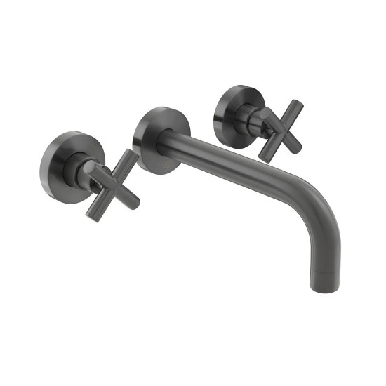Vado Elements, Επίτοιχη Μπαταρία Νιπτήρος (Εκροή 20cm), Brushed Black PVD