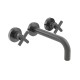 Vado Elements, Επίτοιχη Μπαταρία Νιπτήρος (Εκροή 20cm), Brushed Black PVD