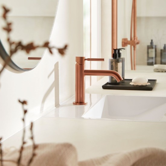 Vado Origins Slimline Mono, Μπαταρία Νιπτήρος,  Brushed Bronze PVD