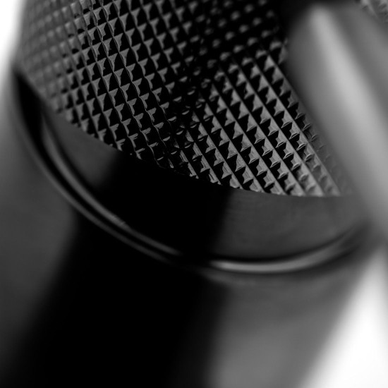 Vado Knurled Accents, Origins Slimline Mono, Μπαταρία Νιπτήρος Ελεύθερης Τοποθέτησης, Brushed Black 