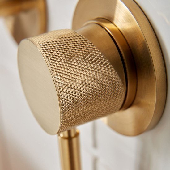 Vado Origins, Επίτοιχη Μπαταρία Νιπτήρος (Εκροή 18cm), Brushed Gold PVD