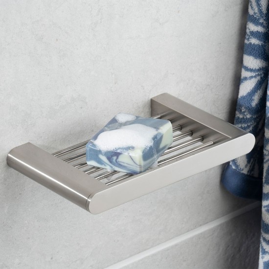 Vado Photon, Επίτοιχη Σχαρωτή Σαπουνοθήκη, Brushed Nickel PVD