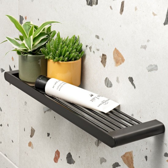 Vado Photon, Επίτοιχο Ράφι 38cm, Brushed Black PVD