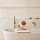 Vado, Κυκλική Παροχή, Σπιράλ 150cm και Τηλέφωνο, Brushed Bronze PVD
