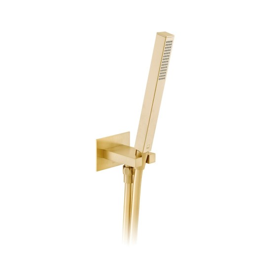 Vado, Instinct, Παροχή, Βάση, Σπιράλ 150cm και Τηλέφωνο, Brushed Gold PVD